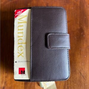 Mundi Mundex Dark Brown Tab Agenda with Snap Closure